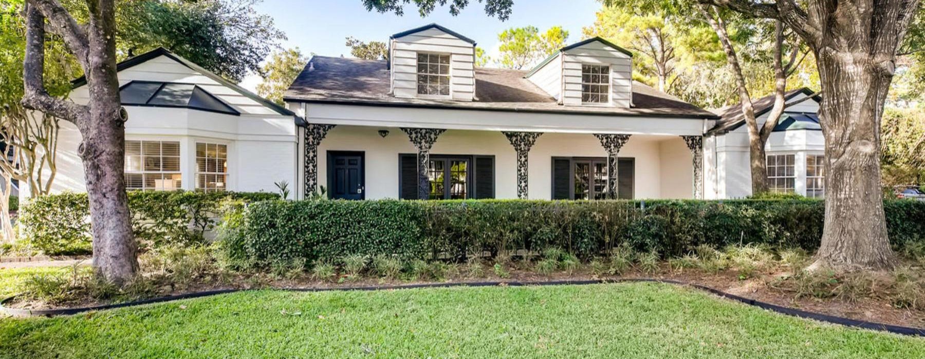a house with a large front yard